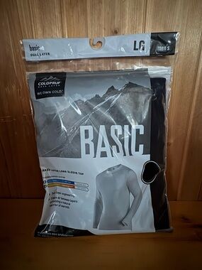 NWT ColdPruf BASIC Men's Long Sleeve Base Layer Top - Black